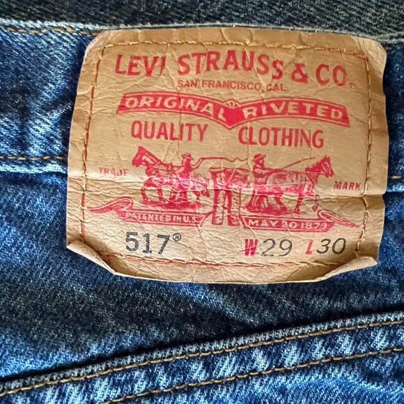 Levi’s 517 Bootcut Jeans • W29 L30 • Vintage Mid-Wash • Classic Fit - Picture 3 of 5